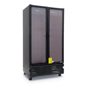 Imbera Cobalt VR-26 Refrigerador Color Negro 2 Puertas de Cristal