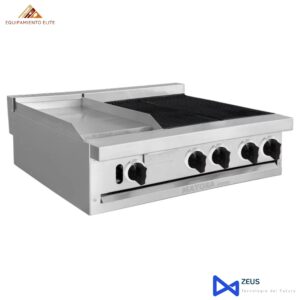 Estufa Multiusos Equipada con Plancha de 30 cm - Asador de 60 cm Mayora EM3/1P+2A