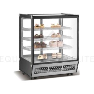 Migsa CW-145 Vitrina Refrigerada Cristal Recto Con 4 Niveles De Exhibicion 702 X 568 X 886