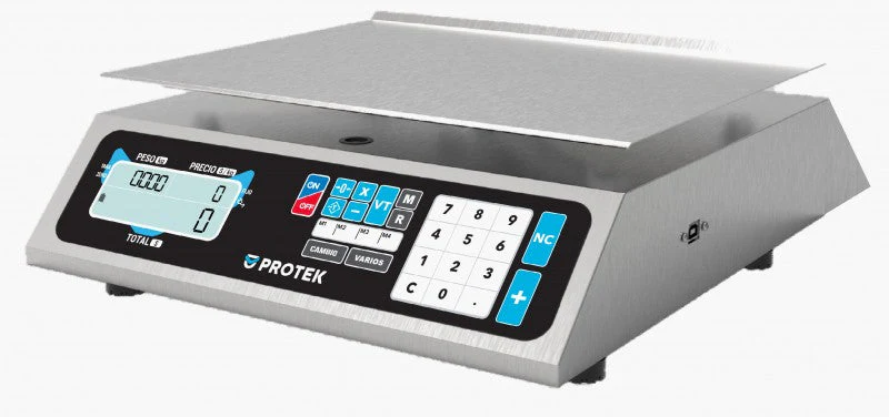 Protek  BPK-40-PRO Bascula Electronica Acero Inoxidable 40 Kg 4 Memorias
