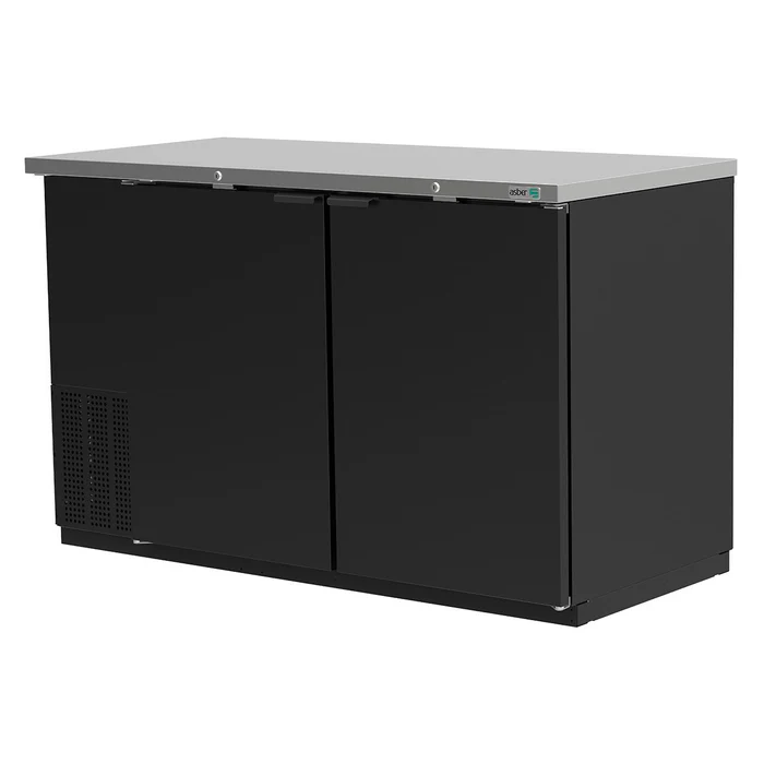 Asber ABBC-58-HC Refrigerador Contrabarra Vinil Negro 2 Puertas 19 Pies