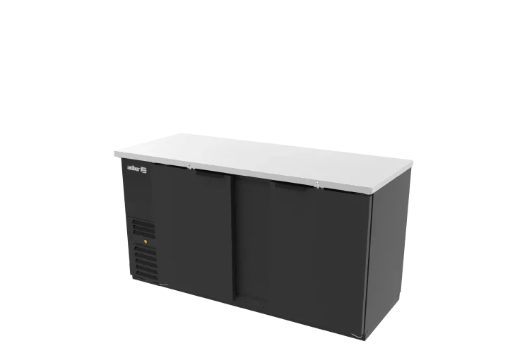 Asber ABBC-68-HC Refrigerador Contrabarra Vinil Negro 2 Puertas 23.3 Pies