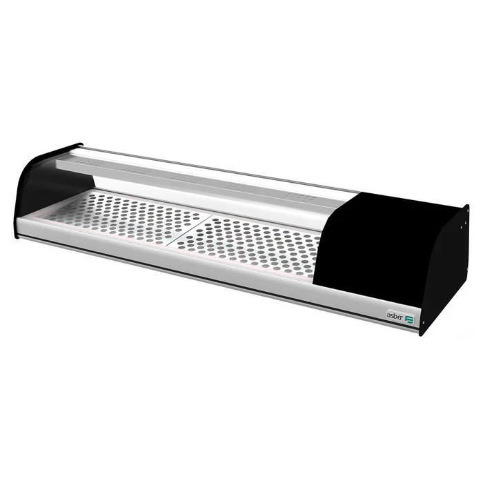 Asber ACTC-55-SL-HC Vitrina Refrigerada Sobre Mostrador Para Sushi 2 Puertas 0.5 Pies