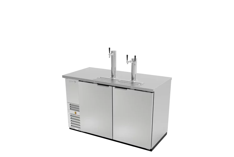 Asber ADDC-58-S-HC Dispensador Refrigerado de Cerveza Acero Inox 2 Barriles (1/2) 2 Puertas