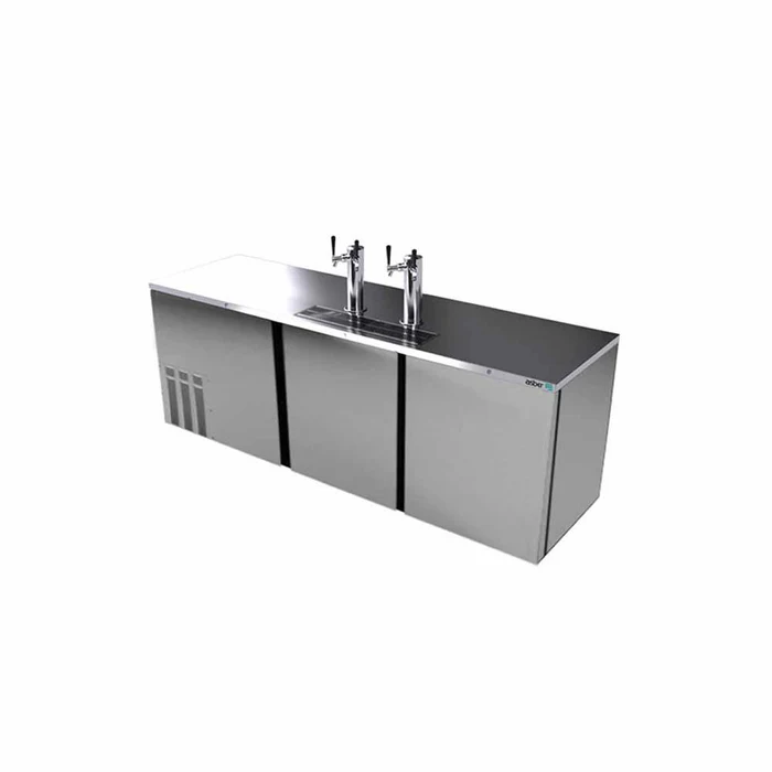 Asber ADDC-94-S-HC Dispensador Refrigerado de Cerveza Vinil Negro 5 Barriles (1/2) 3 Puertas