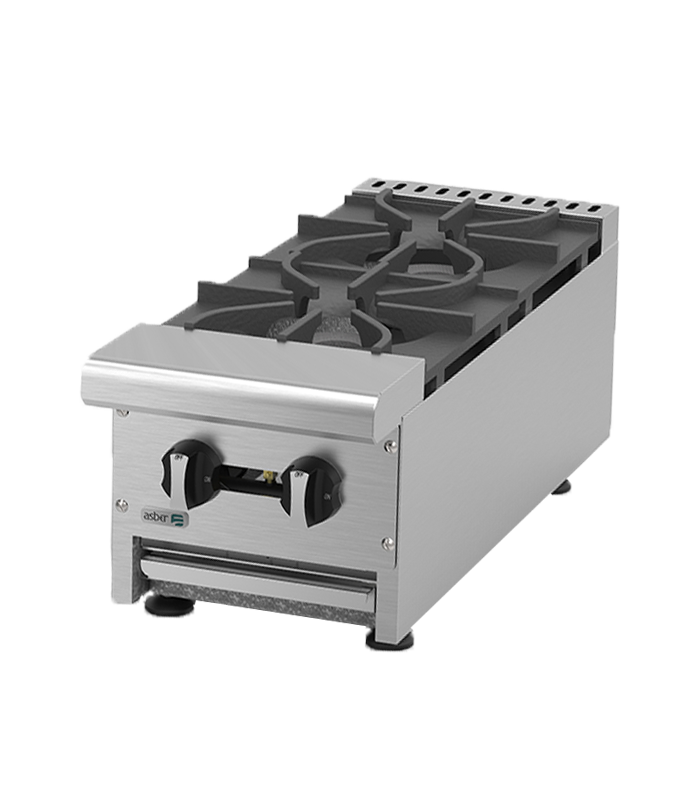 Asber AEHP-E-2-12-EM – Parrilla Eléctrica 2 Placas Redondas – Emerald Line