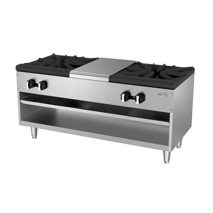 Asber AESP-48-4-LPG – Fogón de Piso 2 Secciones – Restaurant Line