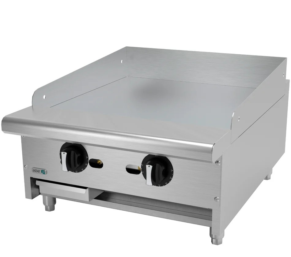 Asber AETG-24-EM-NG – Plancha Termostática Gas 24” Placa 1” – Emerald Line