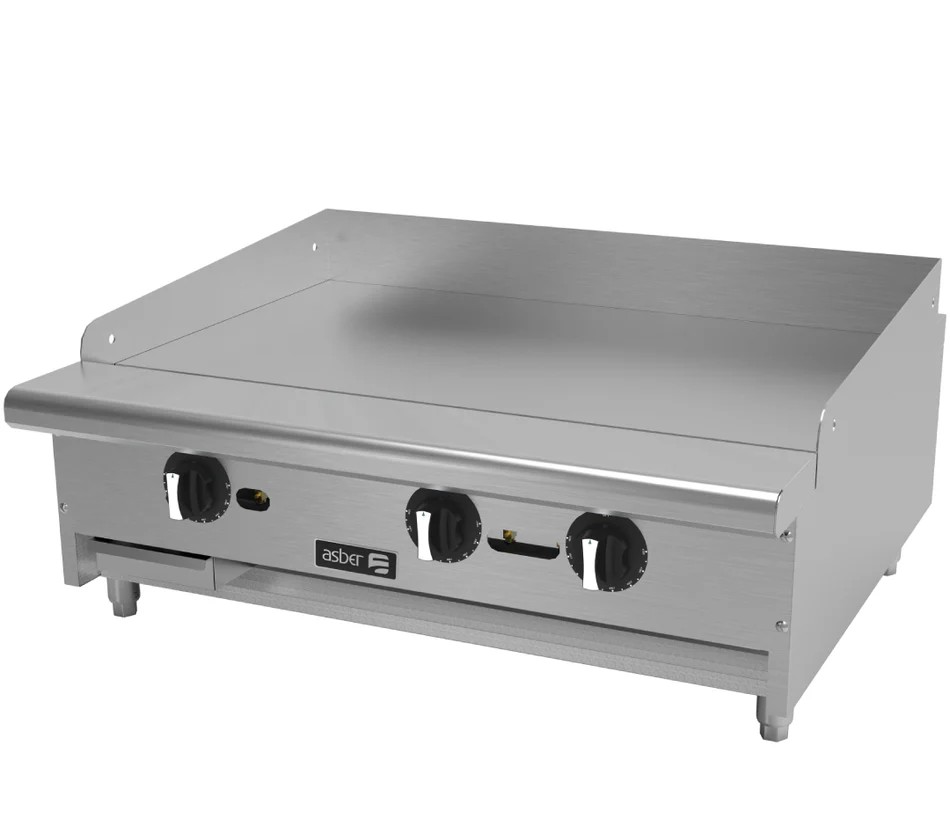 Asber AETG-36-EM-LPG – Plancha Termostática Gas 36” Placa 1” – Emerald Line
