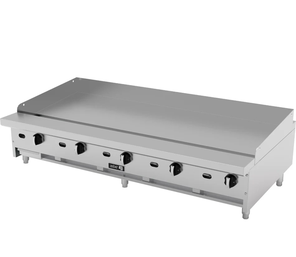 Asber AETG-60-EM-NG – Plancha Termostática Gas 60” Placa 1” – Emerald Line