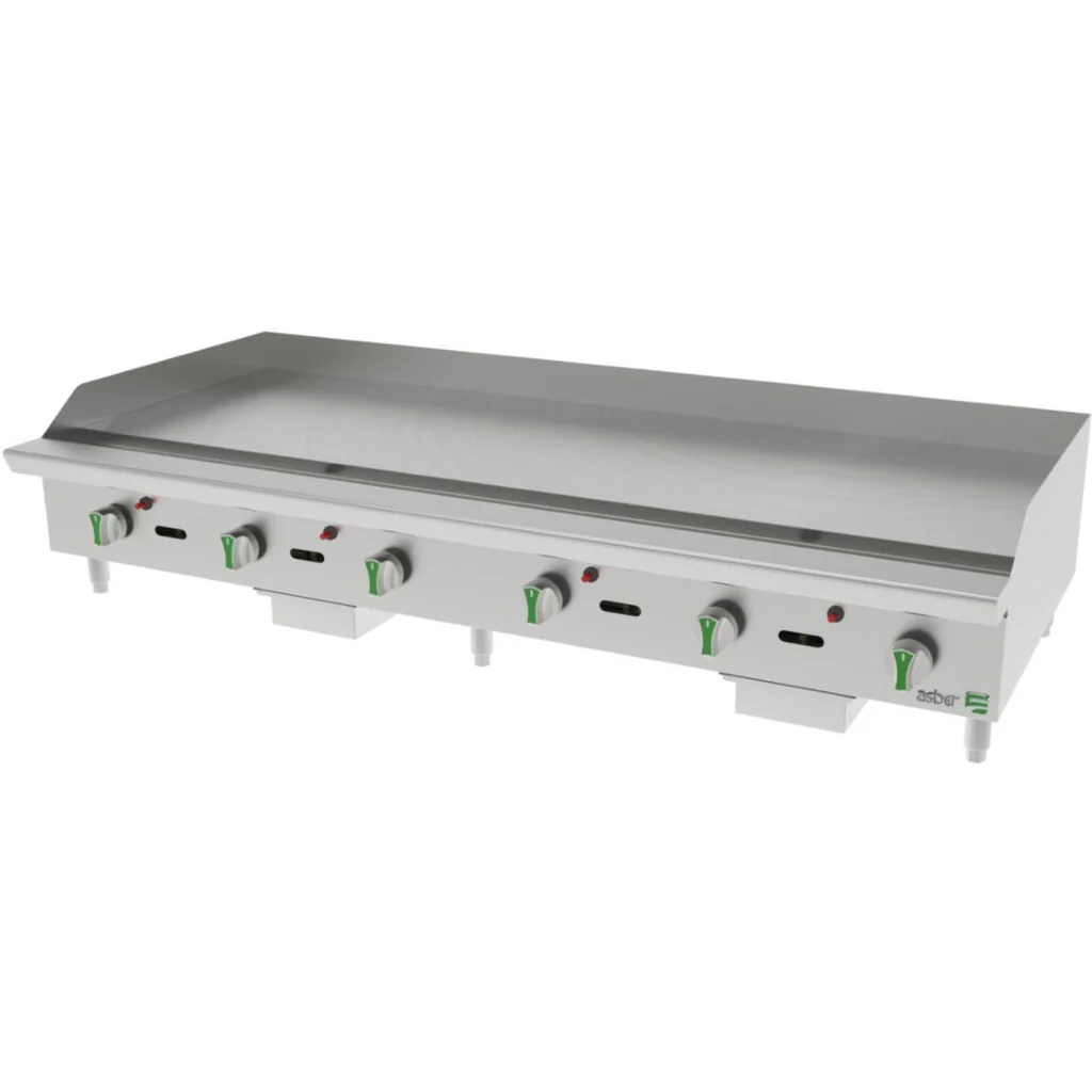 Asber AETG-72-EM-NG – Plancha Termostática Gas 72” Placa 1” – Emerald Line