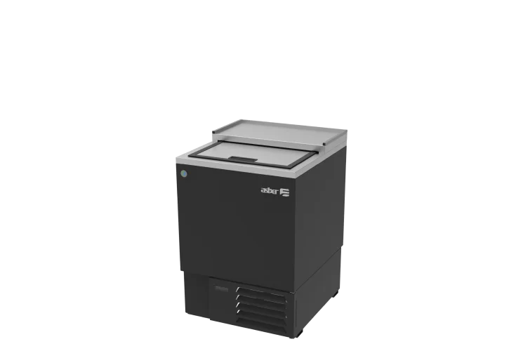 Asber AGF-24-HC Glass Froster En Vinil Negro - 1 Puerta Solida Corrediza. Professional Line