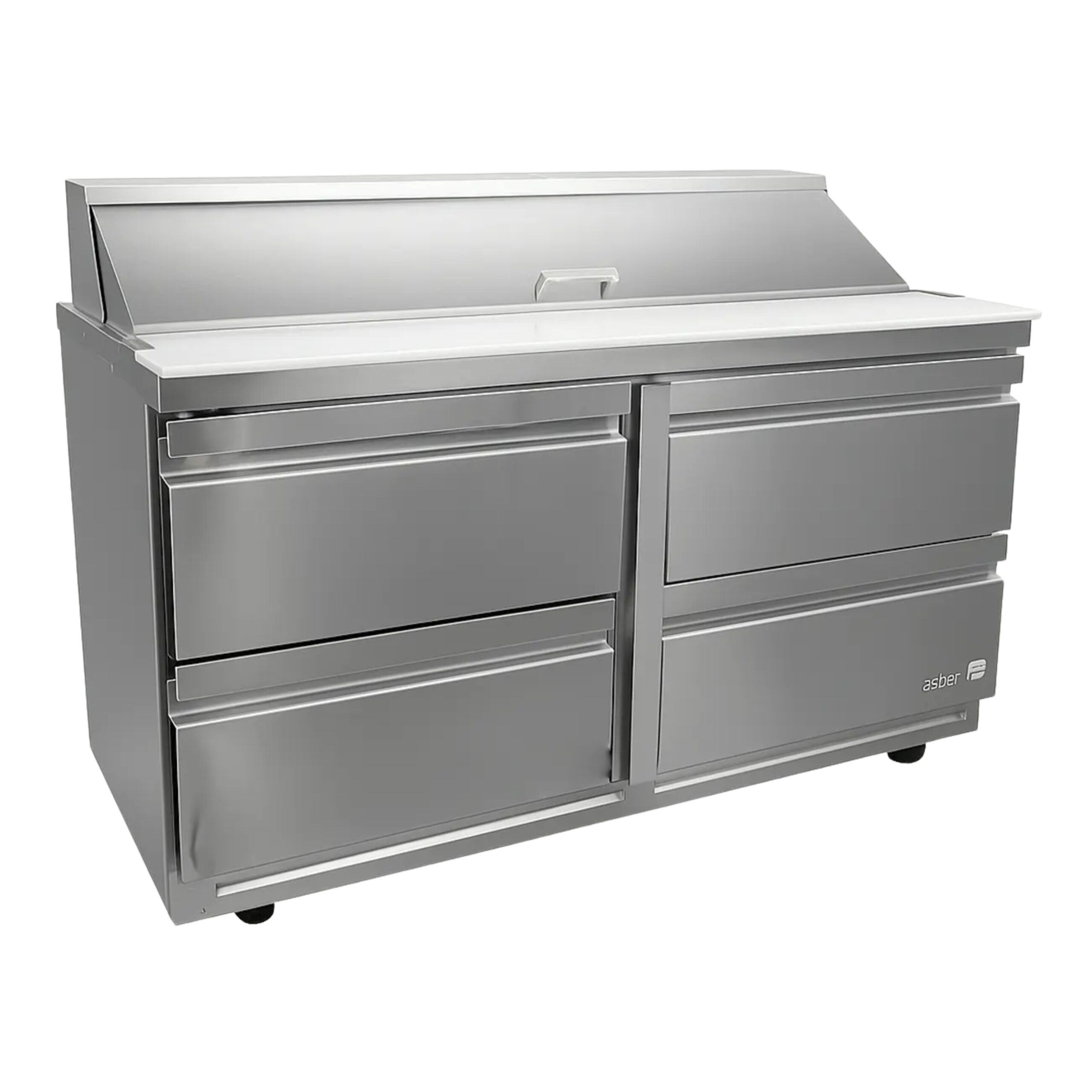 Mesa Refrigerada Asber APTM-48-18 P HC Preparación Mega-Top De 12 Insertos