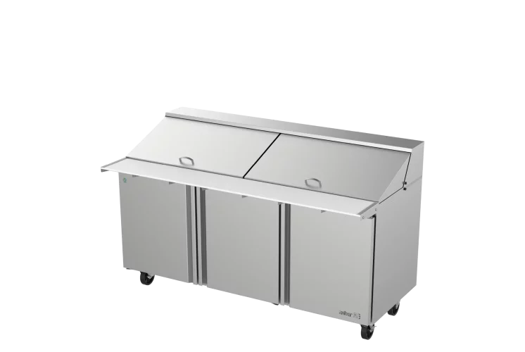 Asber APTM-72-30-HC Mesa Refrigerada Para Preparación 3 Puertas Acero Inox 20.6 Pies