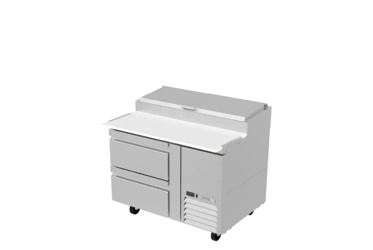 Asber APTP-46-D2-P-HC Mesa Refrigerada De Preparacion De Pizza 6 Insertos 2 Cajones Premium Line