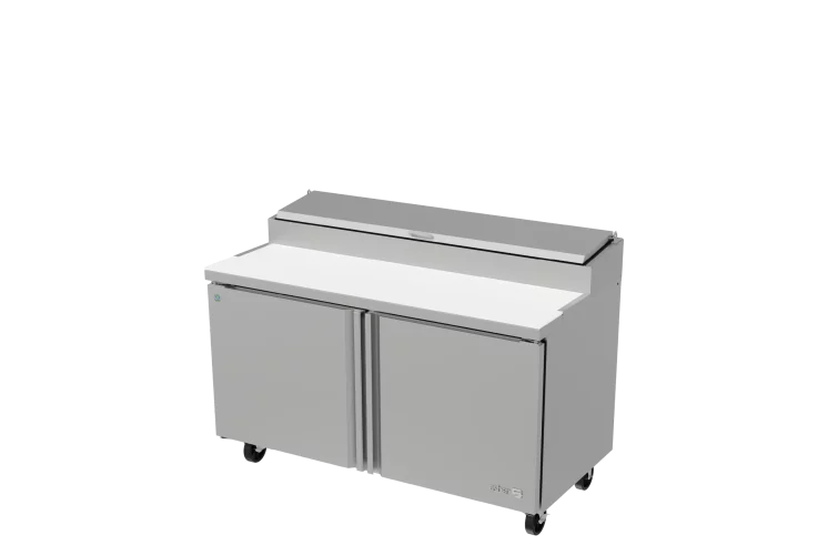 Asber APTP-60-HC Mesa Refrigerada Para Preparación Pizza 2 Puertas Acero Inox 16.8 Pies