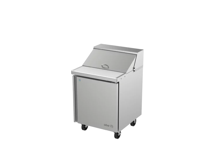 Asber APTS-27-8-HC Mesa Refrigerada Para Preparación Ensaladas 1 Puerta Acero Inox 6.9 Pies