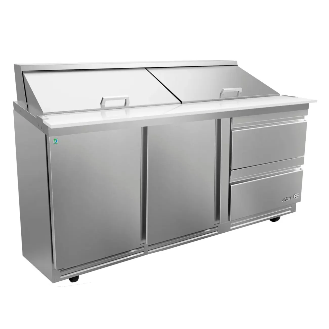 Asber APTS-72-18-D2-P-HC Mesa Refrigerada Para Preparación Ensalada 3 Puertas Acero Inox 20.6 Pies