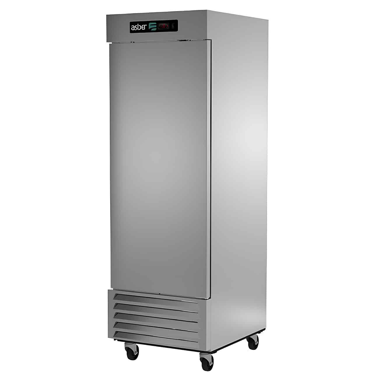 Asber ARF-23-H-HC Congelador Vertical 1 Puerta Acero Inox 23 Pies