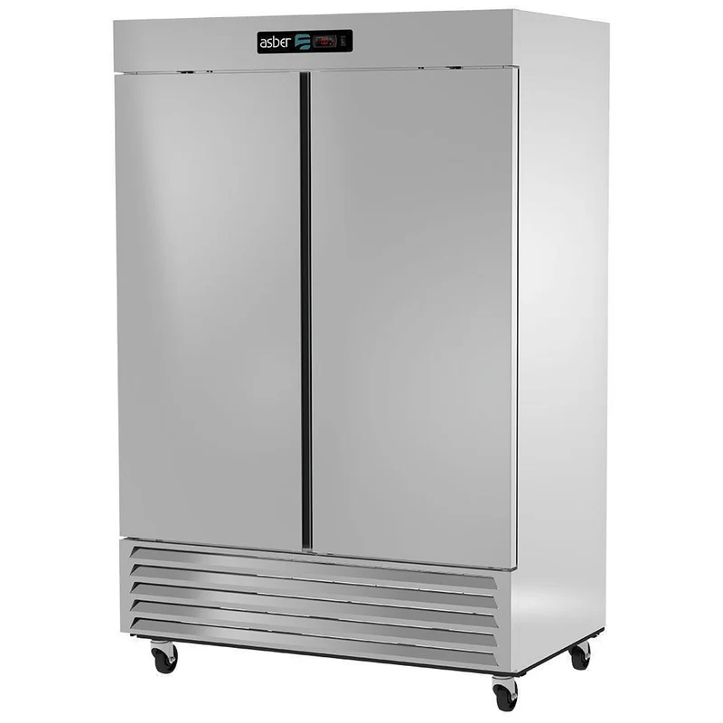 Asber ARF-49-H-HC Congelador Vertical 2 Puertas Acero Inox 49 Pies