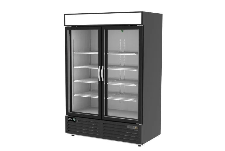 Asber ARMD-49-HC Refrigerador Vertical 2 Puertas de Cristal 49 Pies Cúbicos