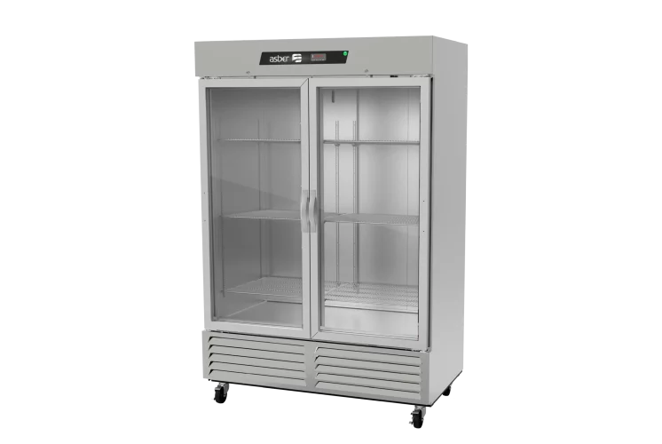 Asber ARR-49-G-H-HC Refrigerador Vertical 2 Puertas Cristal 49 Pies