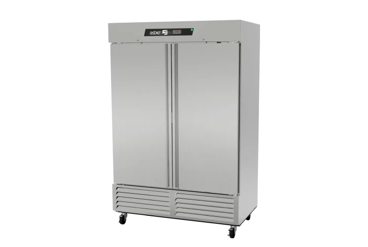 Asber ARR-49-H-HC Refrigerador Vertical 2 Puertas Acero Inox 49 Pies