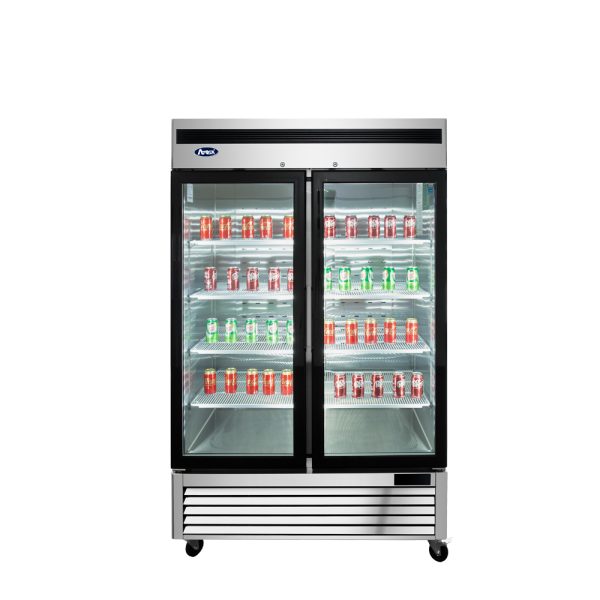 Atosa MCF8707GR Refrigerador Acero 2 Puertas Cristal
