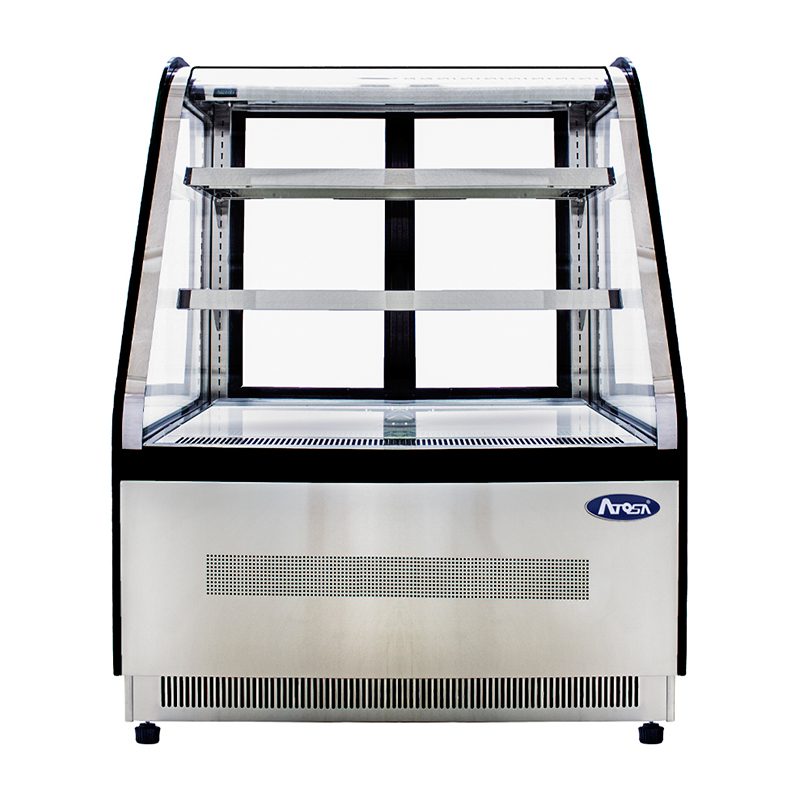 Atosa WDF097D Vitrina A Piso Vidrios Curvos 0.90 M