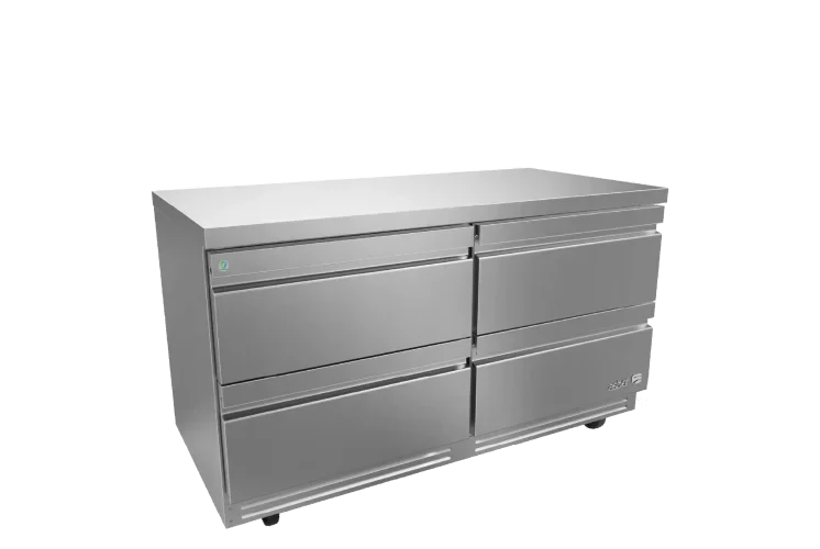 Asber AUTR-48-D4-P-HC Mesa Refrigerada Bajo Mostrador Premium 4 Cajones Acero Inox 16.7 Pies
