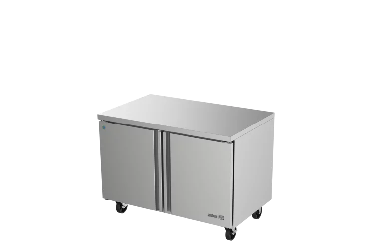 Asber AUTR-48-HC Mesa Refrigerada Bajo Mostrador 2 Puertas s Acero Inox 13.3 Pies