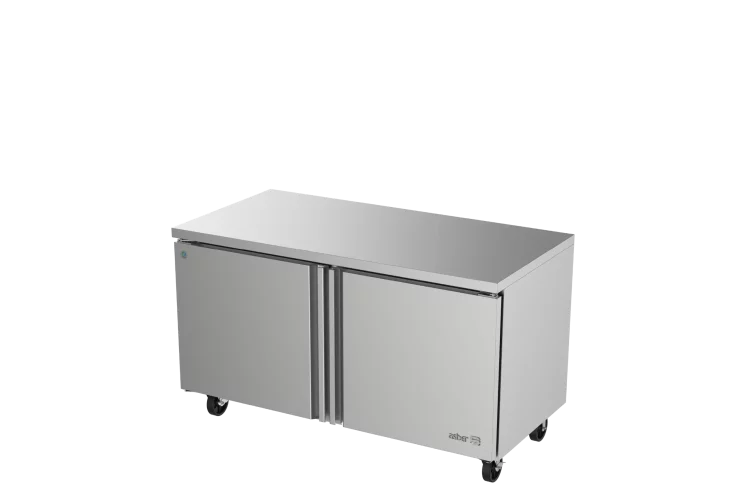 Asber AUTR-60-HC Mesa Refrigerada Bajo Mostrador 2 Puertas s Acero Inox 16.8 Pies