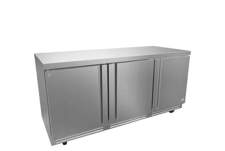 Asber AUTR-72-P-HC Mesa Refrigerada Bajo Mostrador 3 Puertas s Acero Inox 20.6 Pies