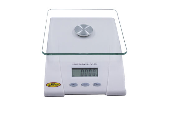 Báscula digital de cocina NOVAL EK5055B de 1gr a 5 kilos, con plato de vidrio