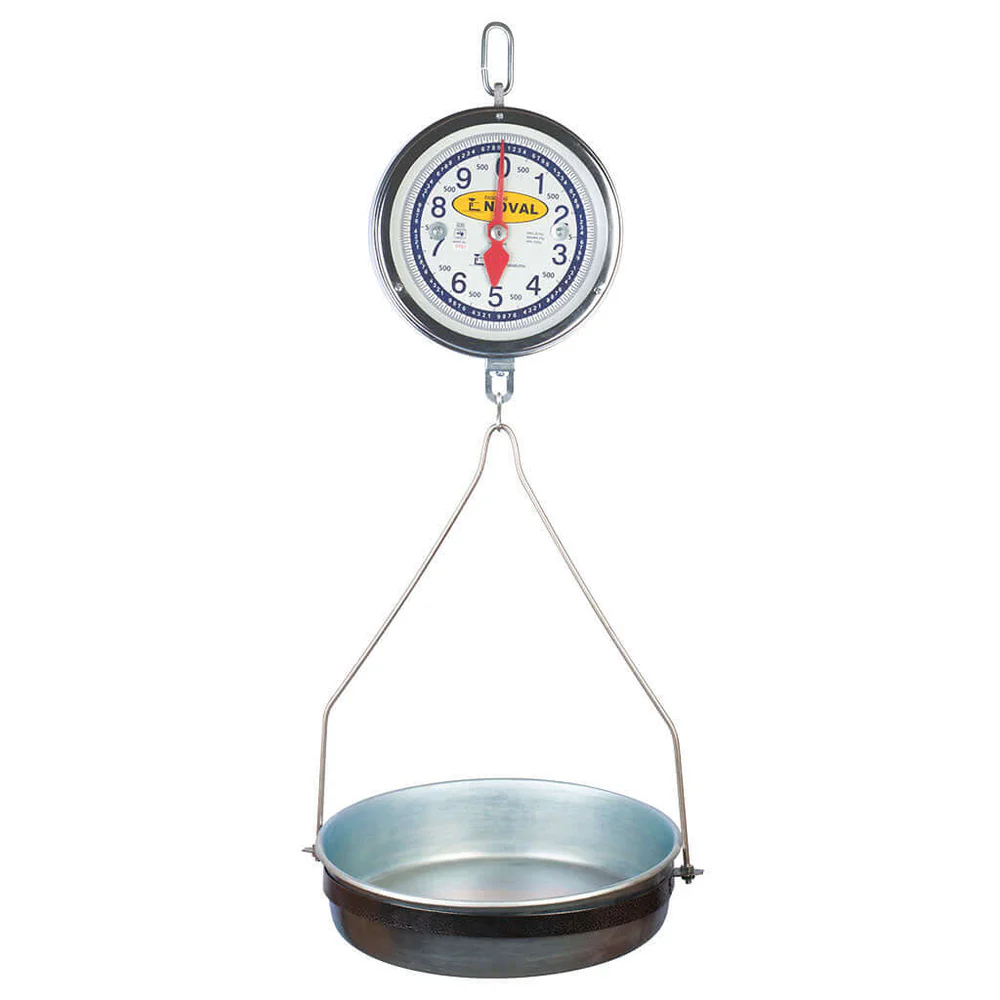 Báscula mecánica colgante con charola de 20 kg a 100 gr Carcasa en acero Charola de Aluminio