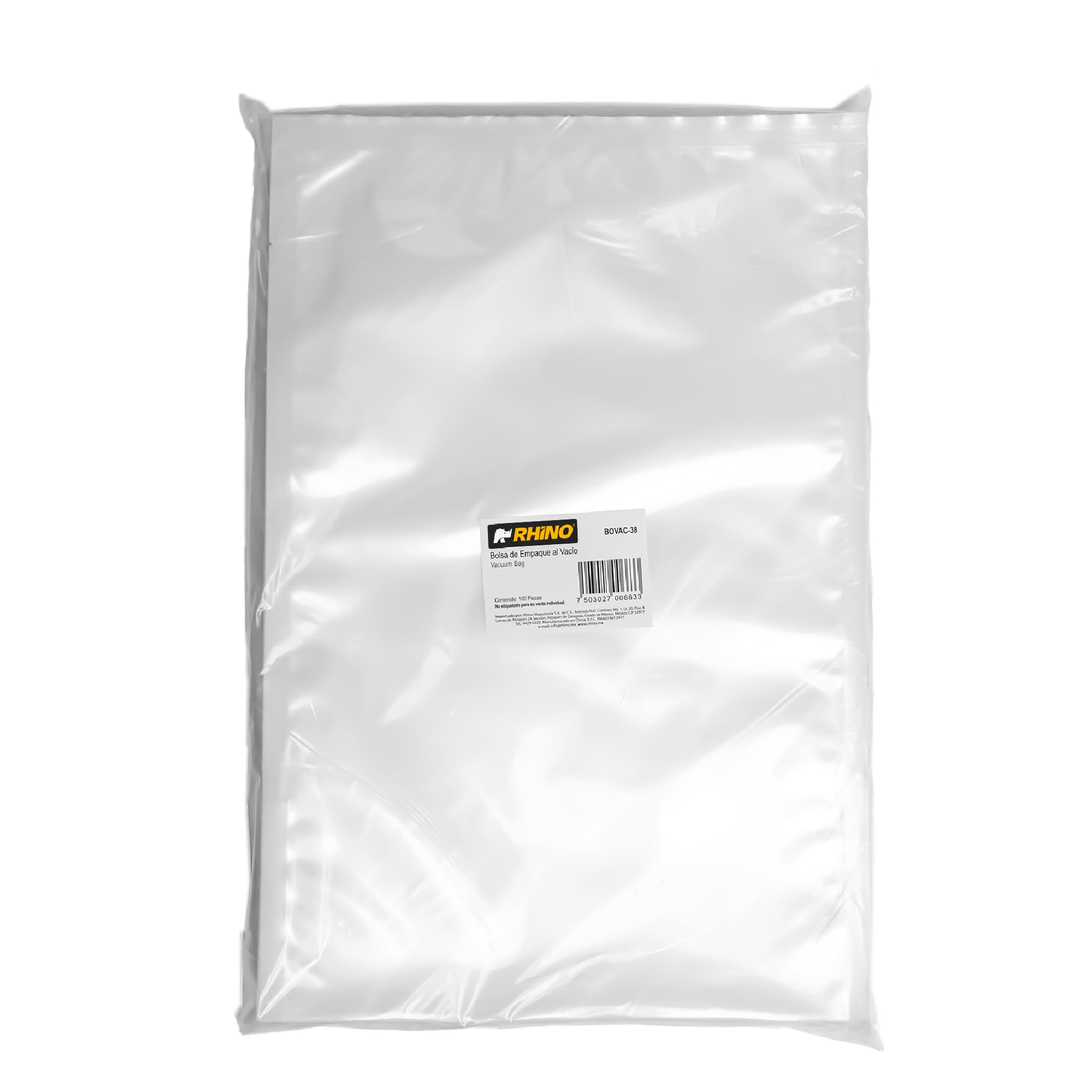Rhino BOVAC-38 Bolsa para Empacado al Vacío 25 x 38 cm