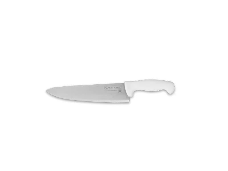 Rhino CALEDONIA CACHE-10B Cuchillo Chef 10”, filo profesional, mango ergonómico, color blanco.
