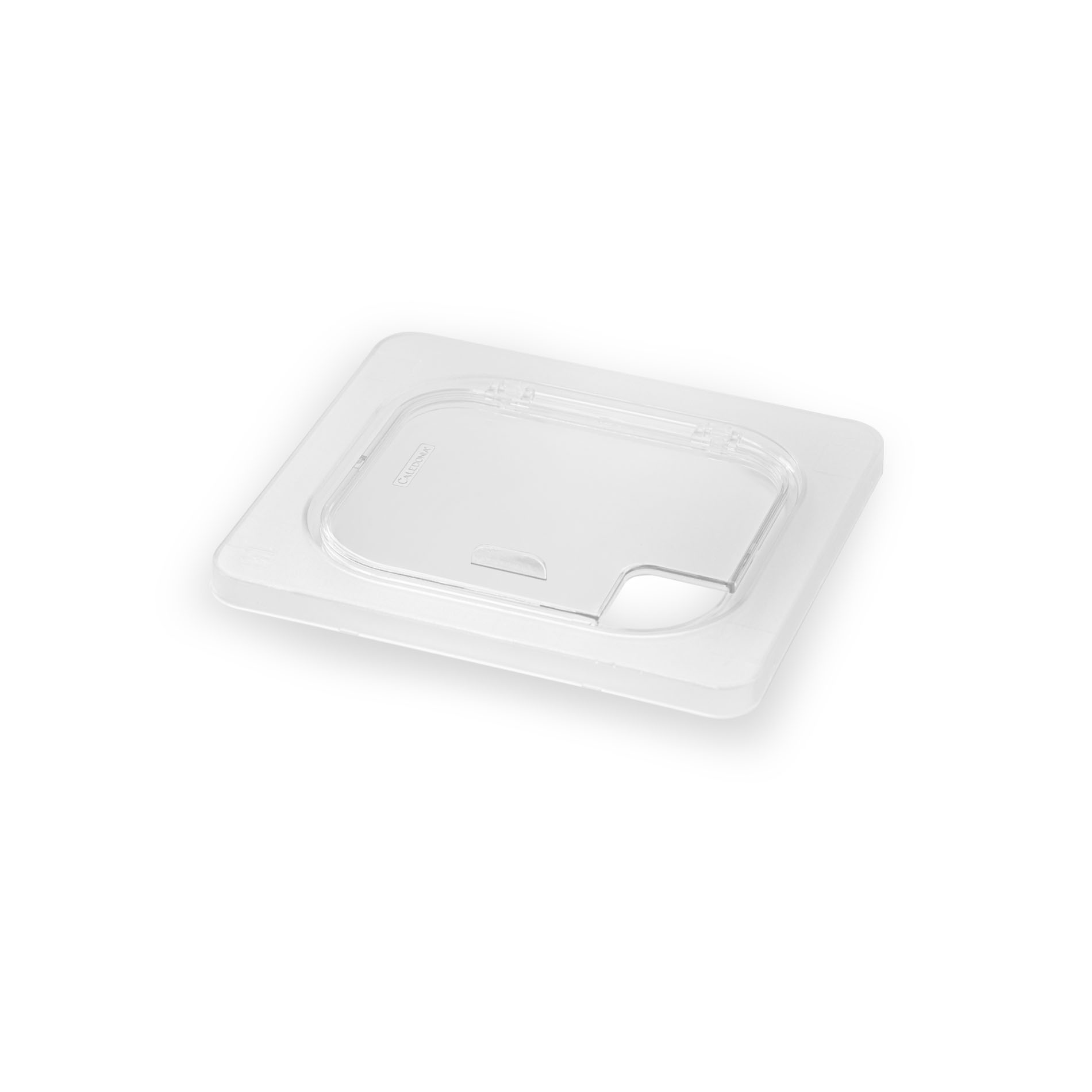 Rhino CALEDONIA TASE-BI Tapa con bisagra de policarbonato para inserto de acero inoxidable, tamaño
sexto (18.7 x 16.5 x 1.1 cm).