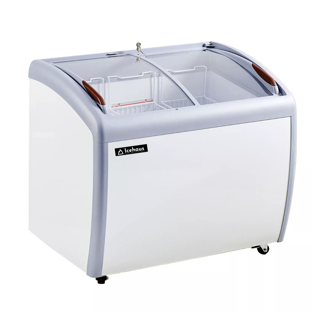Icehaus CHPC-260 Congelador puerta de cristal curva 9 pies