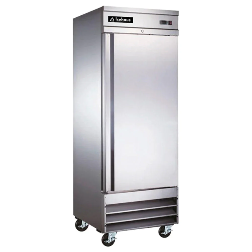 Icehaus CV-1PS-SS-01 Congelador 1 puerta sólida interior y exterior de acero inoxidable