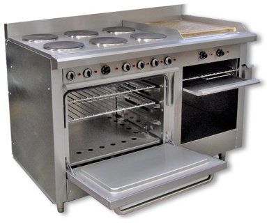 Coriat EC-6-H-GRILL-E MÁSTER Estufa Eléctrica 6 Quemadores Horno Plancha 60cm Gratinador