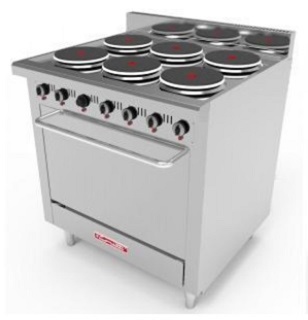 Coriat EC-6-HG-E MASTER Estufa Eléctrica 6 Quemadores Horno 220v 20470W