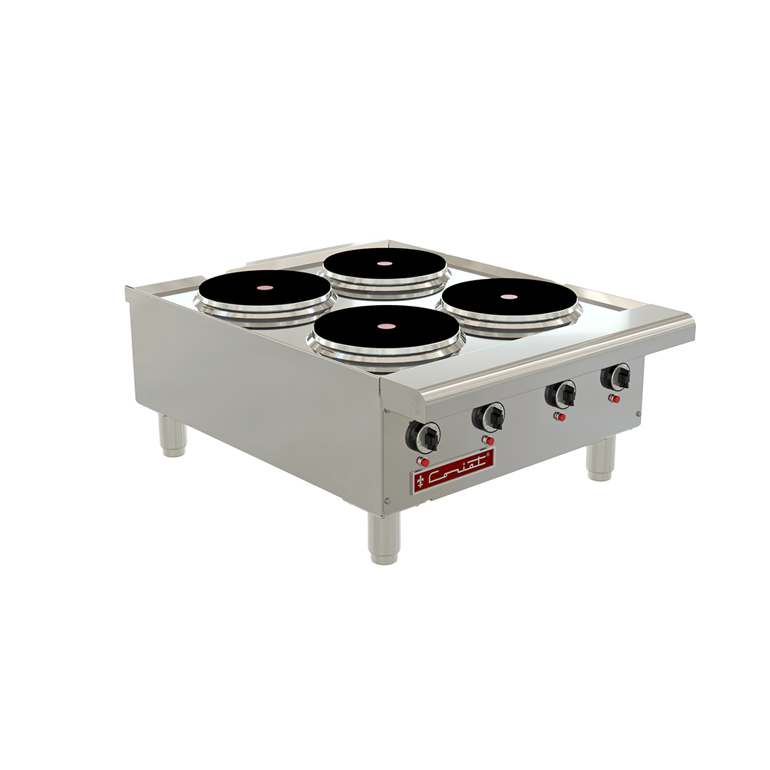 Coriat PCV-4-E MÁSTER Parrilla Eléctrica 4 Platos de 2600W C/U, 220V, recipientes 30cm