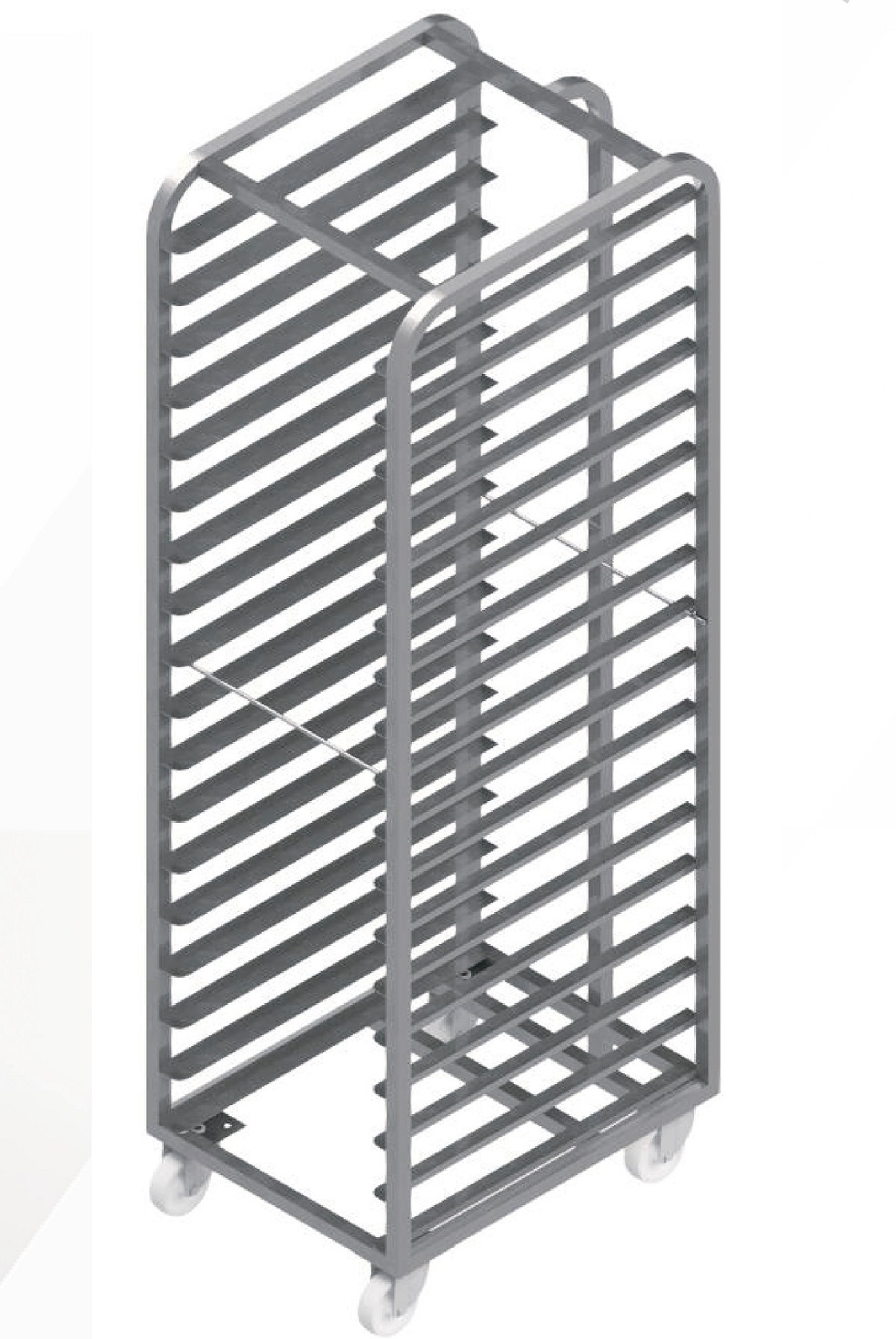 ALPHA Espiguero Abierto para 18 Charolas de Acero Inoxidable