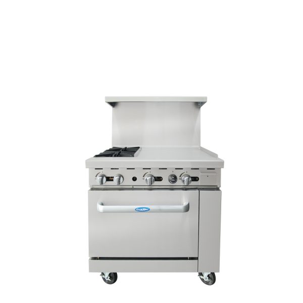 COOK RITE AGR-2B24GR-36 Estufa 2 Quemadores Plancha 24" con Horno