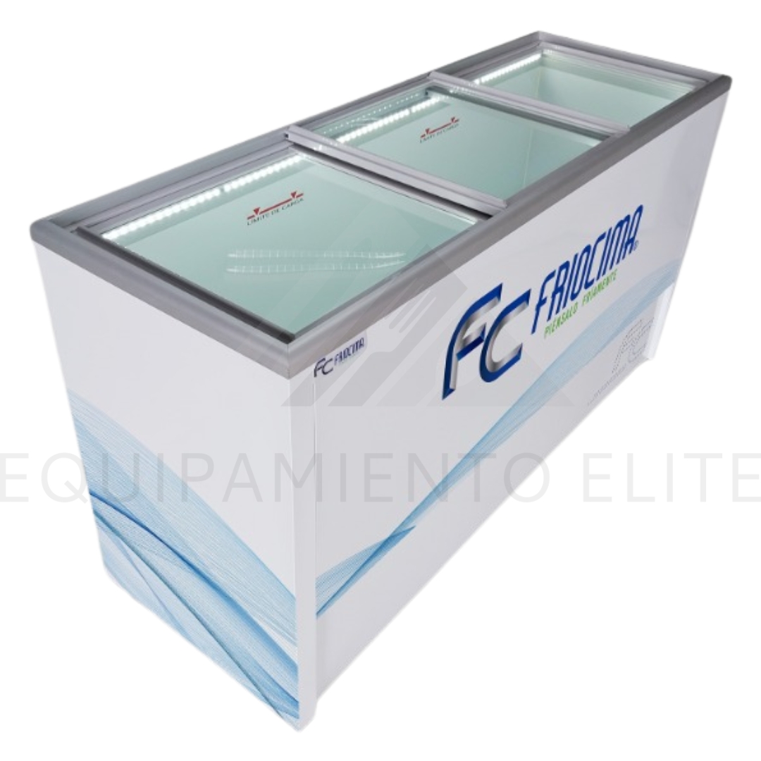 Friocima FCP-14 Congelador Tapa de Cristal Recto 14 Pies