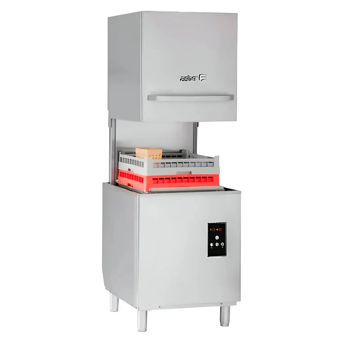 Asber GTX-H500 B W DD SA Lavavajilla De Capota 3 Ciclo Lavado, 40 Cestas/hora, Incluye Bomba de Vaciado, Bomba Enjuague, Dosificador Abrillantador y Detergente 220V