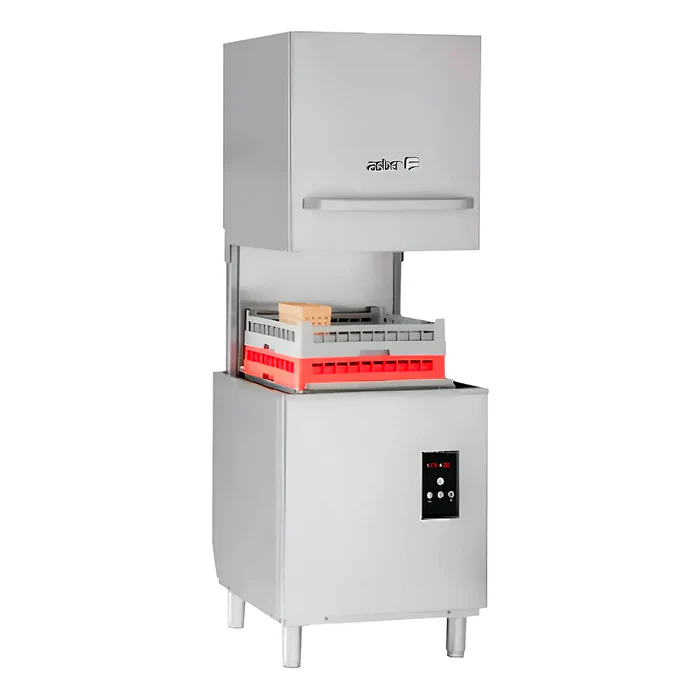 Asber GTX-H510 B W DD SA Lavavajilla De Capota 3 Ciclo Lavado, 65 Cestas/hora, Incluye Bomba de Vaciado, Bomba Enjuague, Dosificador Abrillantador y Detergente 220V