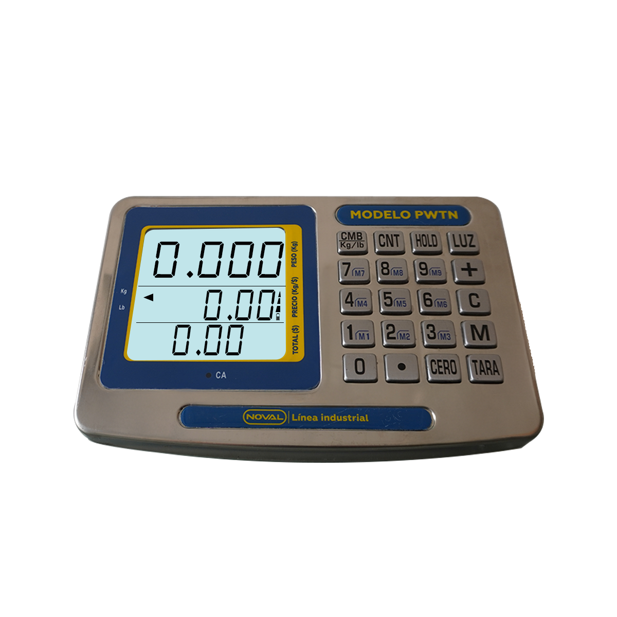 INDICADOR NOVAL INDIPW inalámbrico. Carcasa y teclado en acero inoxidable