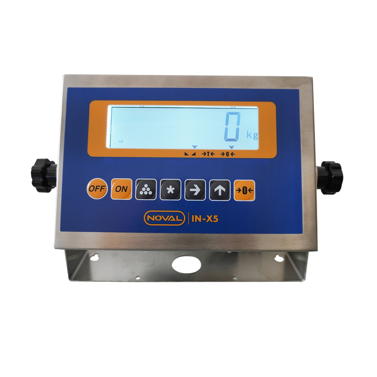 INDICADOR NOVAL N-X5solo PESO con luz blanca en LCD, carcasa en Acero Inoxidable